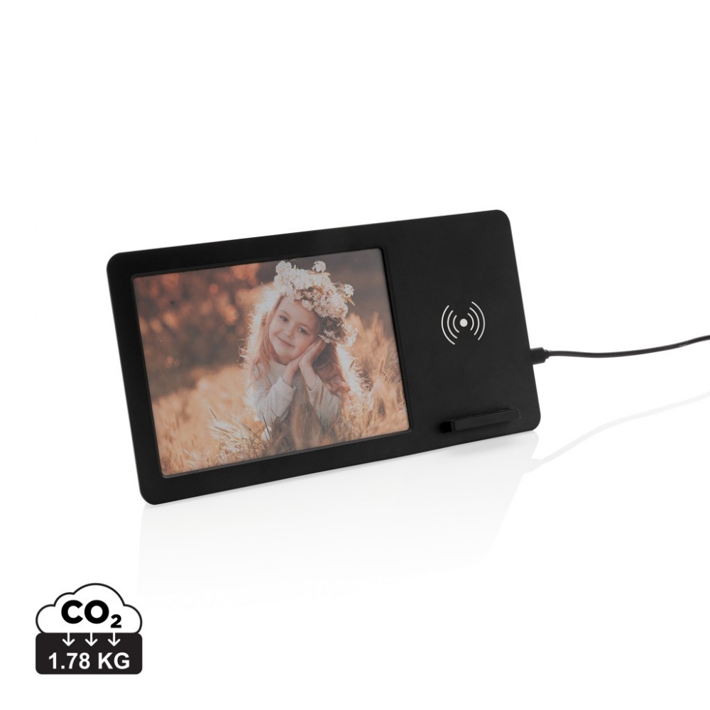 Logo trade promotional gifts image of: 5W Wireless charger and photo frame